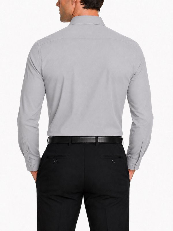 Modena Men’s Contemporary (Slim) Fit Long Sleeve Solid Dress Shirt