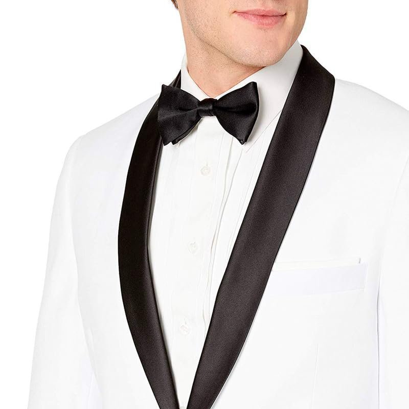 Adam Baker Men's Slim Fit Shawl Collar Tuxedo Jacket for Wedding, Business, Prom & Formal Wear (Separates)