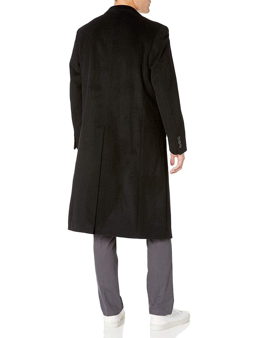 Adam Baker Men's Single Breasted Wool Cashmere Full Length Topcoat - Colors