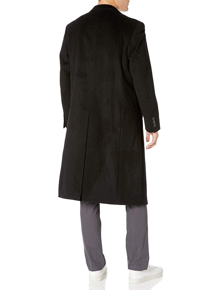 Adam Baker Men's Single Breasted Wool Cashmere Full Length Topcoat - Colors