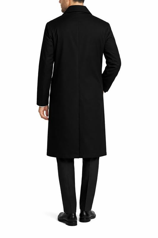 Adam Baker Bergen Men's Trench Coat – Full Length Waterproof Raincoat, Single-Breasted with Zip-Out Liner
