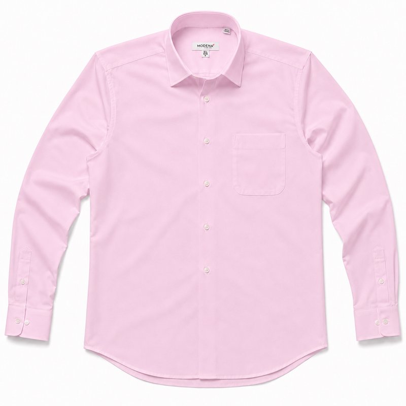 Modena Men's Regular Fit Long Sleeve Solid Dress Shirt