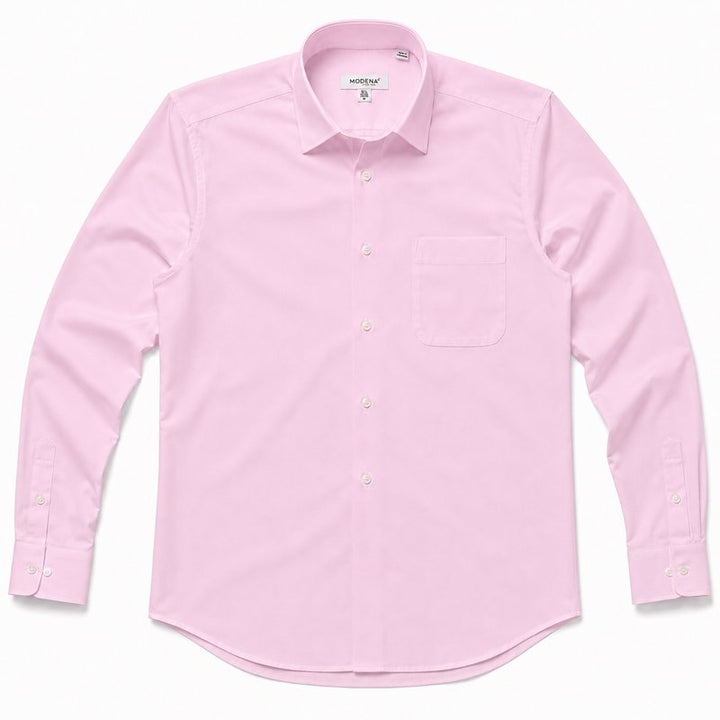 Modena Men's Regular Fit Long Sleeve Solid Dress Shirt
