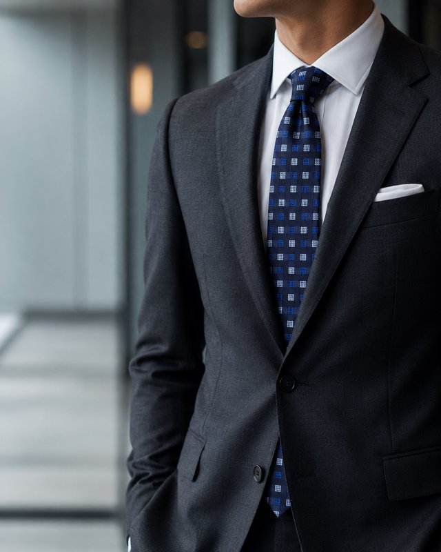 Adam Baker Men's Classic Woven Necktie – Elegant Formal Tie for Weddings, Business & Special Occasions