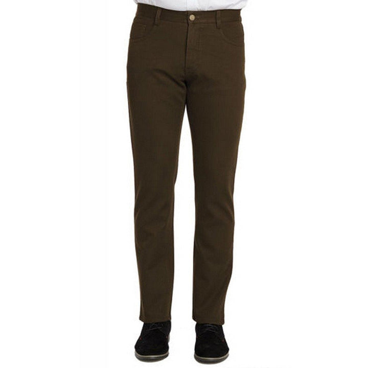 Enzo Men's Modern Fit Jean Style Luxury Cotton Stretch Dress Pants - Colors