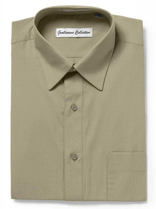 Gentlemens Collection Mens Short Sleeve Classic Easy Care Dress Shirt - Colors