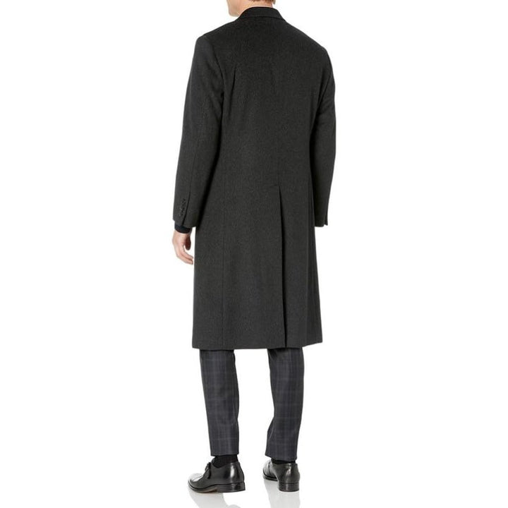 Adam Baker Men's Single Breasted Luxury Wool Full Length Topcoat - Available in Colors
