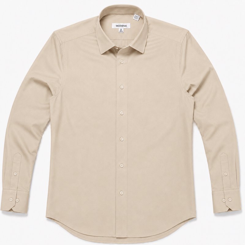 Modena Men’s Contemporary (Slim) Fit Long Sleeve Solid Dress Shirt