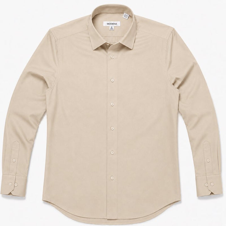 Modena Men’s Contemporary (Slim) Fit Long Sleeve Solid Dress Shirt