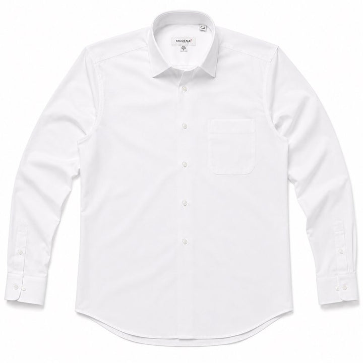 Modena Men's Regular Fit Long Sleeve Solid Dress Shirt