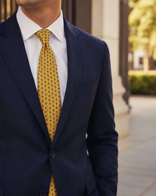Adam Baker Men's Classic Woven Necktie – Elegant Formal Tie for Weddings, Business & Special Occasions