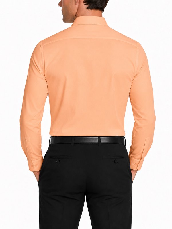 Modena Men's Regular Fit Long Sleeve Solid Dress Shirt