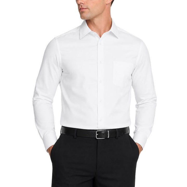 Modena Men's Regular Fit Long Sleeve Solid Dress Shirt