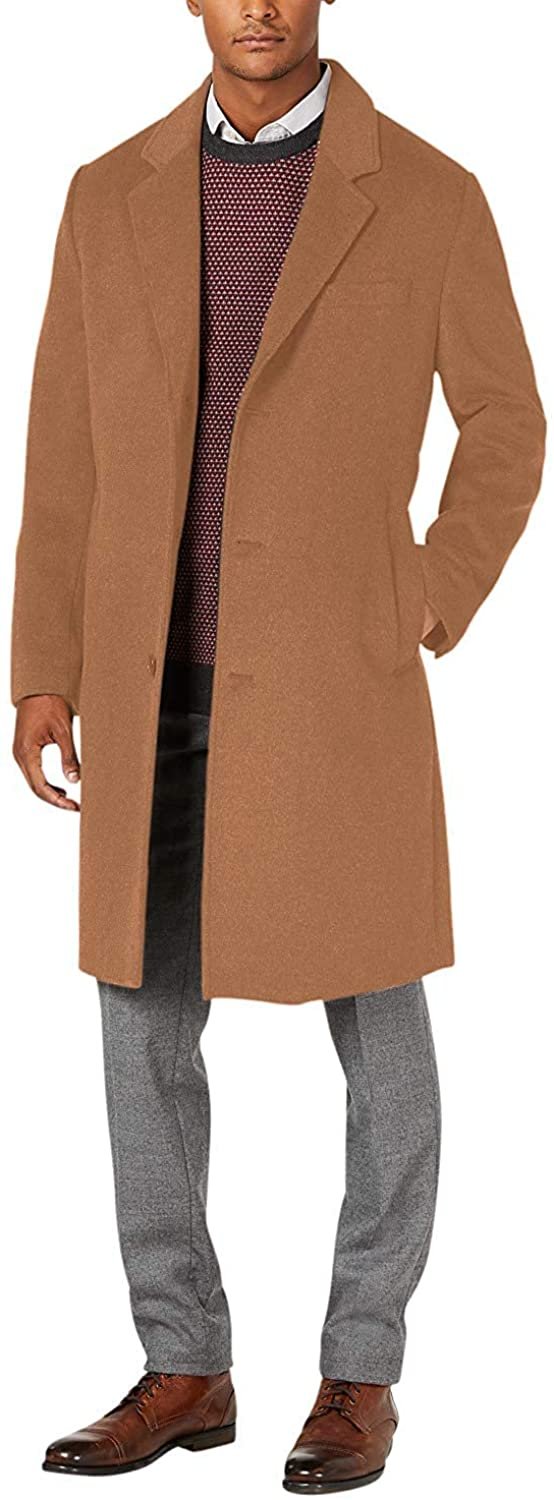 LONDON FOG Men's Classic Fit Overcoat Signature Wool Blend Top Coat (Regular & Big-Tall Sizes)