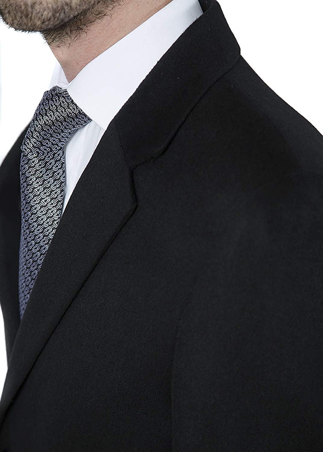 Solid Black Adam Baker Men's Single Breasted Luxury Wool Full Length Topcoat - Available in Colors
