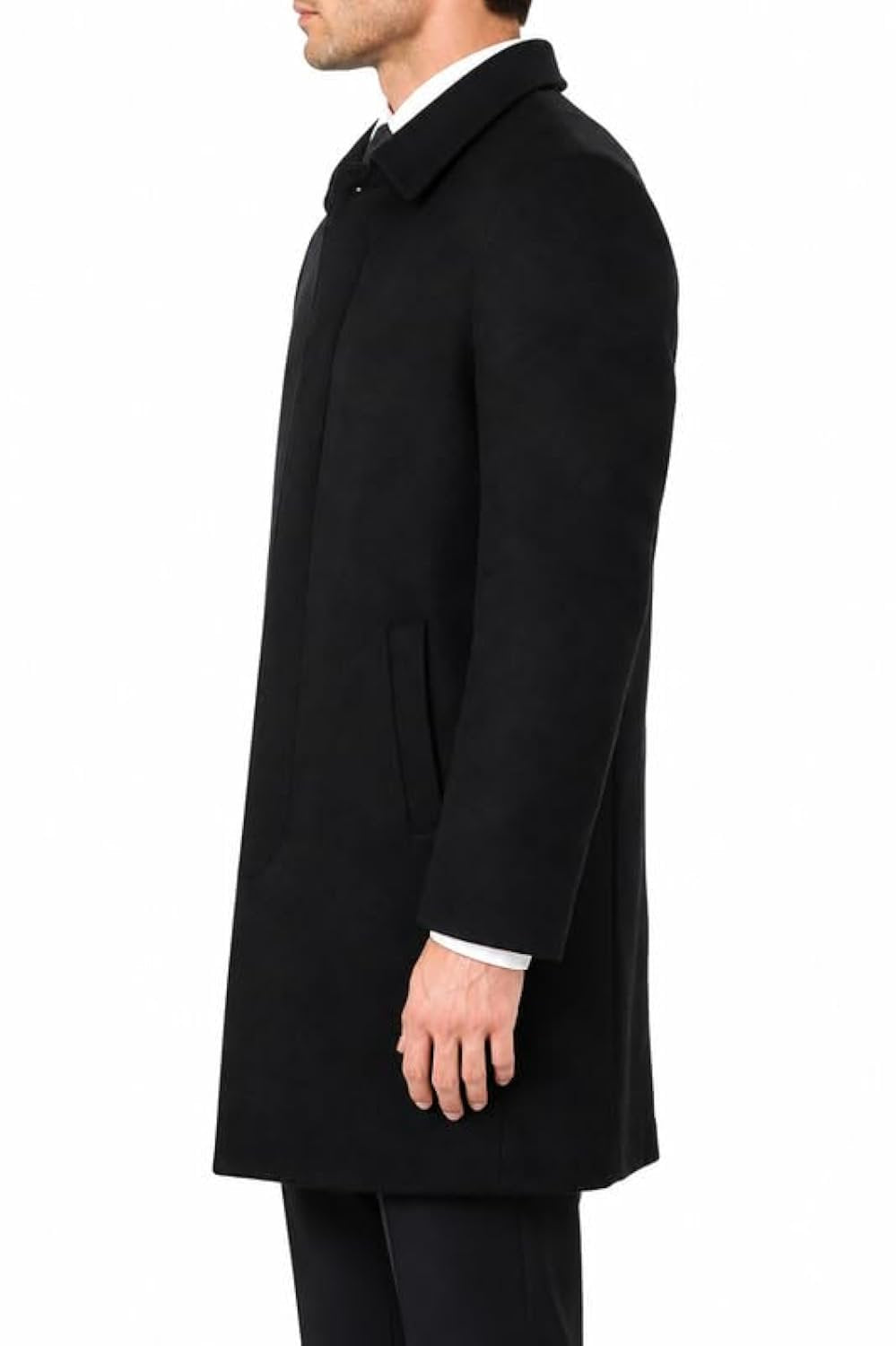Adam Baker Men's Northfall Classic Fit Wool Blend Down Alternative Insulated Overcoat