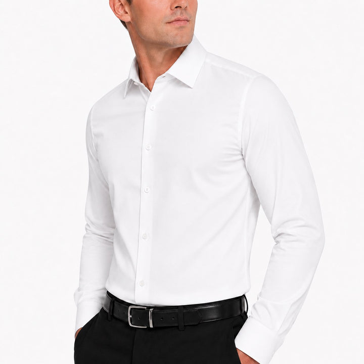 Modena Men's Extra Slim Fit Wrinkle Resistant Stretch Dress Shirt
