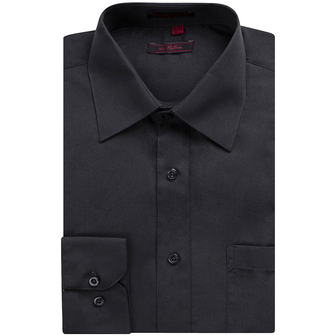 Art Hoffman Men's Regular Fit Long Sleeve Solid Dress Shirt- Many Colors