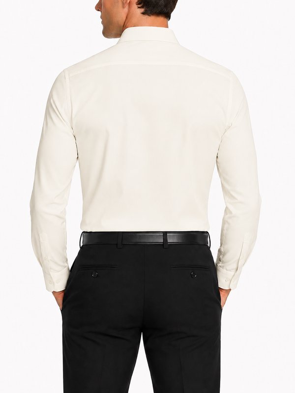 Modena Men's Regular Fit Long Sleeve Solid Dress Shirt