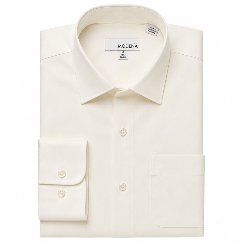 Modena Men’s Contemporary (Slim) Fit Long Sleeve Solid Dress Shirt