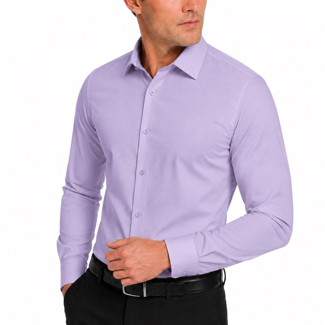 Modena Men's Extra Slim Fit Long Sleeve Solid Dress Shirt