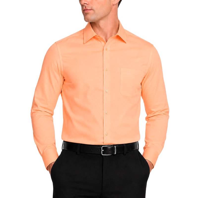 Modena Men's Regular Fit Long Sleeve Solid Dress Shirt
