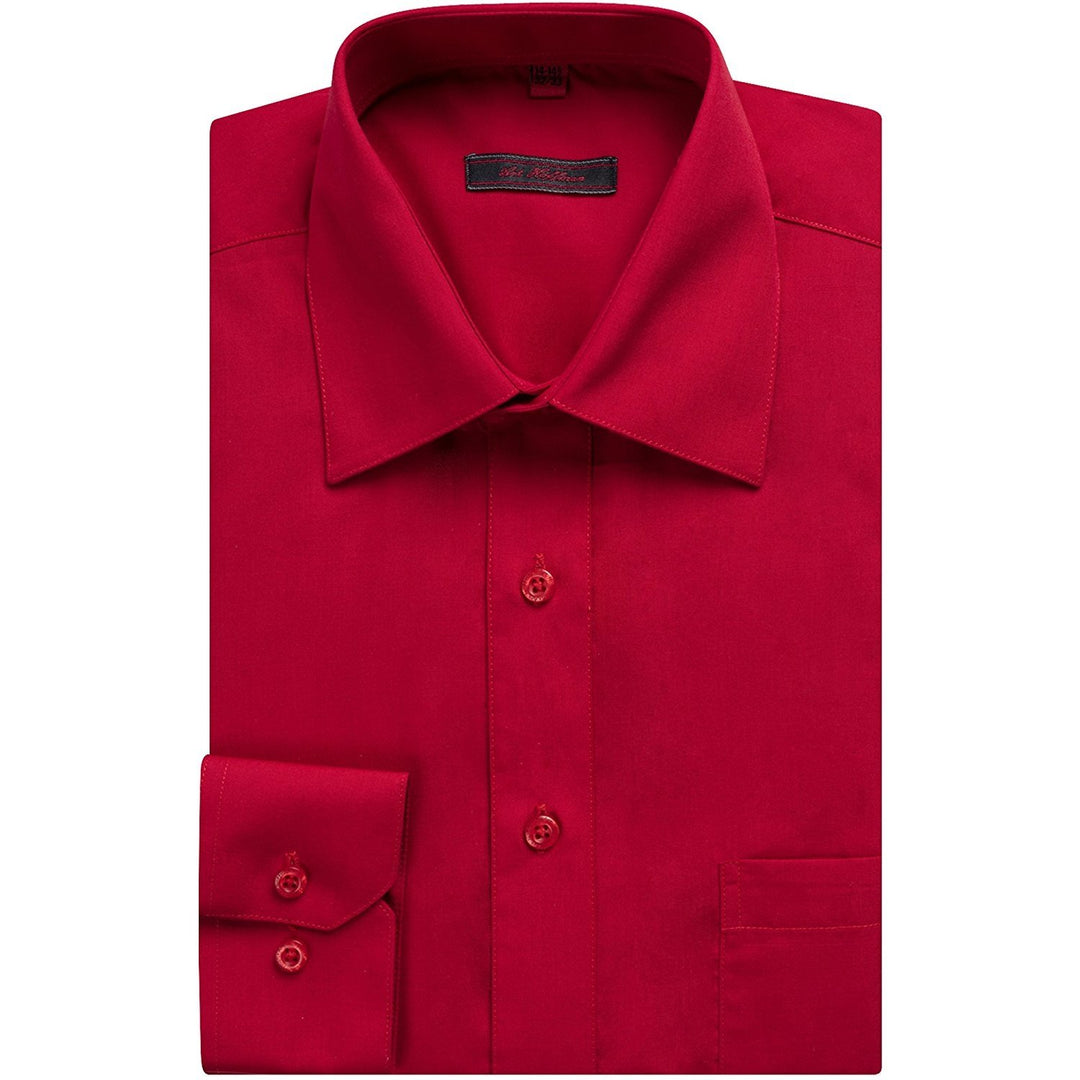Art Hoffman Men's Regular Fit Long Sleeve Solid Dress Shirt- Many Colors