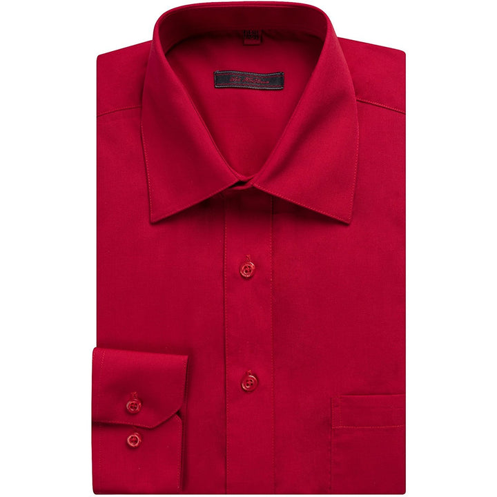 Art Hoffman Men's Regular Fit Long Sleeve Solid Dress Shirt- Many Colors