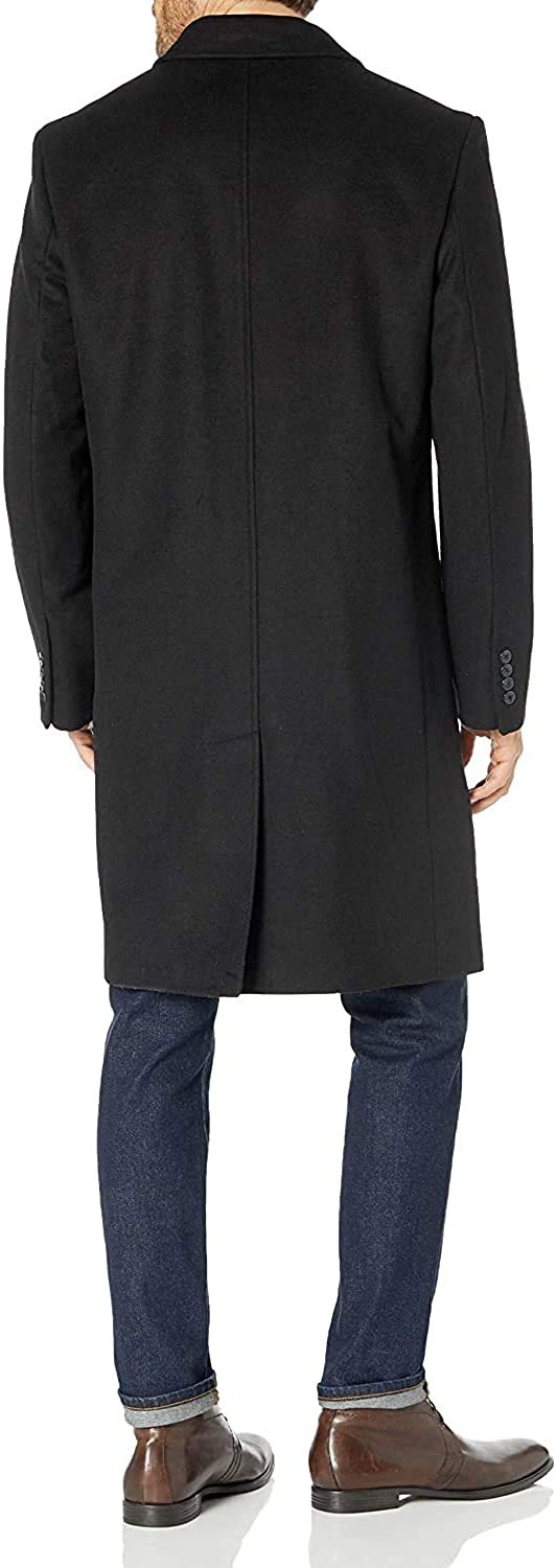 LONDON FOG Men's Classic Fit Overcoat Signature Wool Blend Top Coat (Regular & Big-Tall Sizes)