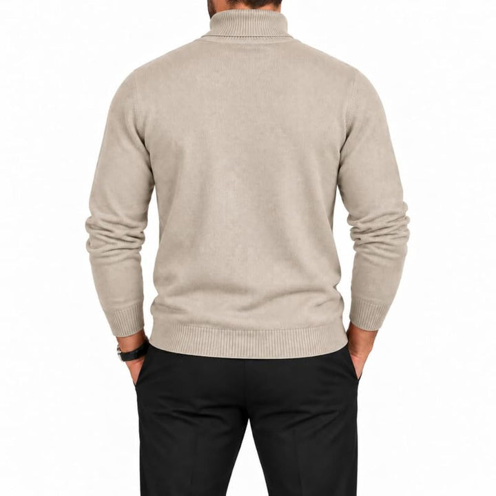 Adam Baker Men's Cotton Blend Turtleneck Sweater, Casual Knitted Pullover Sweater