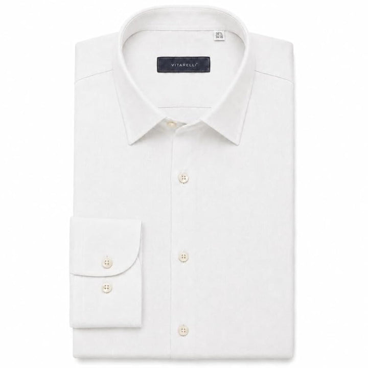 Adam Baker Men's Linen Shirt, Long Sleeve Cotton Linen Casual Shirt, Lightweight Breathable Summer Wedding Vacation Shirt
