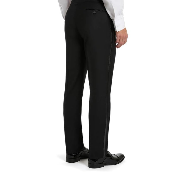 Adam Baker Men's 100% Wool Modern Fit Double Breasted 2-Piece Peak Lapel Tuxedo