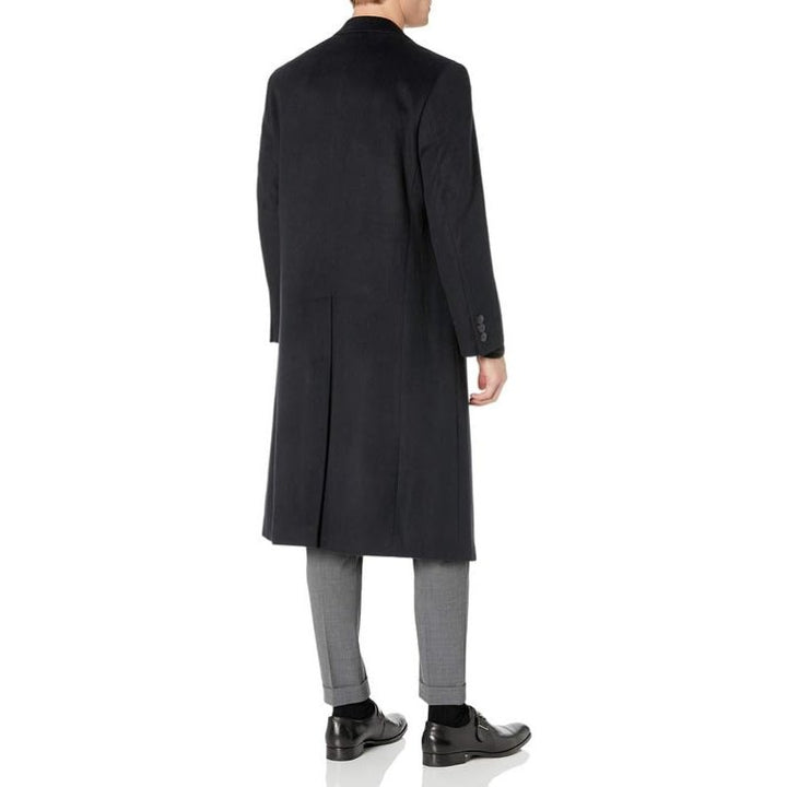 Adam Baker Men's Single Breasted Luxury Wool Full Length Topcoat - Available in Colors