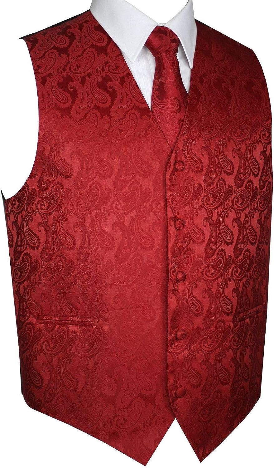 Brand Q Men's Tuxedo Vest, Tie & Pocket Square