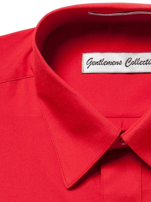 Gentlemens Collection Mens Short Sleeve Classic Easy Care Dress Shirt - Colors