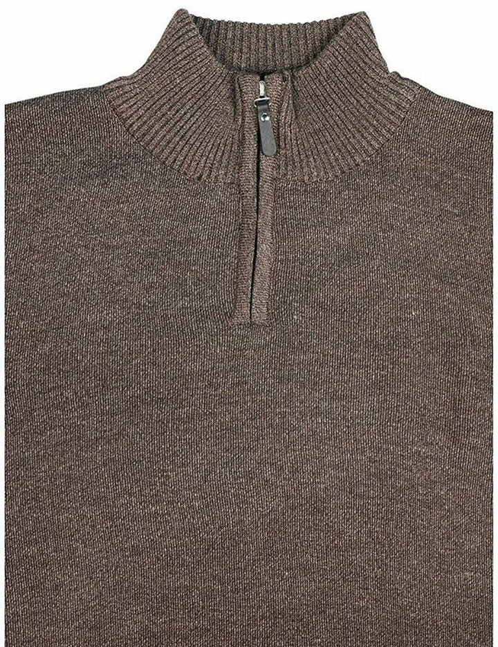 True Rock Men's 1/4 Zip Solid Knit Sweater - CLEARANCE - FINAL SALE