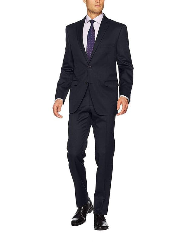 Adam Baker Men’s Extreme Slim Fit Wool 2-Piece Double-Breasted Suit Set | Luxury Jacket & Trousers for Men – Colors