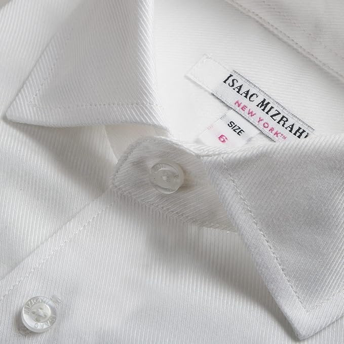 Isaac Mizrahi Boys 2-20 100% Cotton French Cuff Twill Dress Shirt (Cufflink Included)