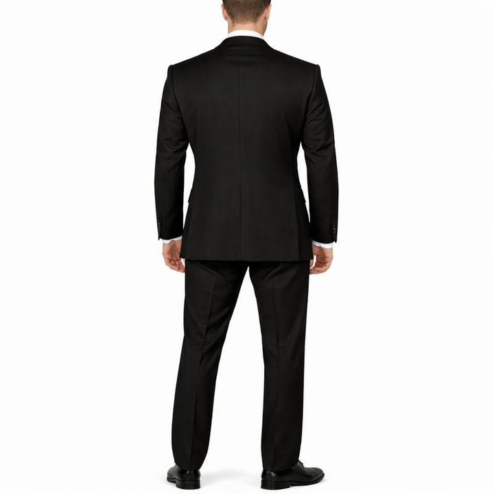 Adam Baker Men's Modern Fit Double Breasted Wool 2-Piece Suit Set | Jacket & Pants