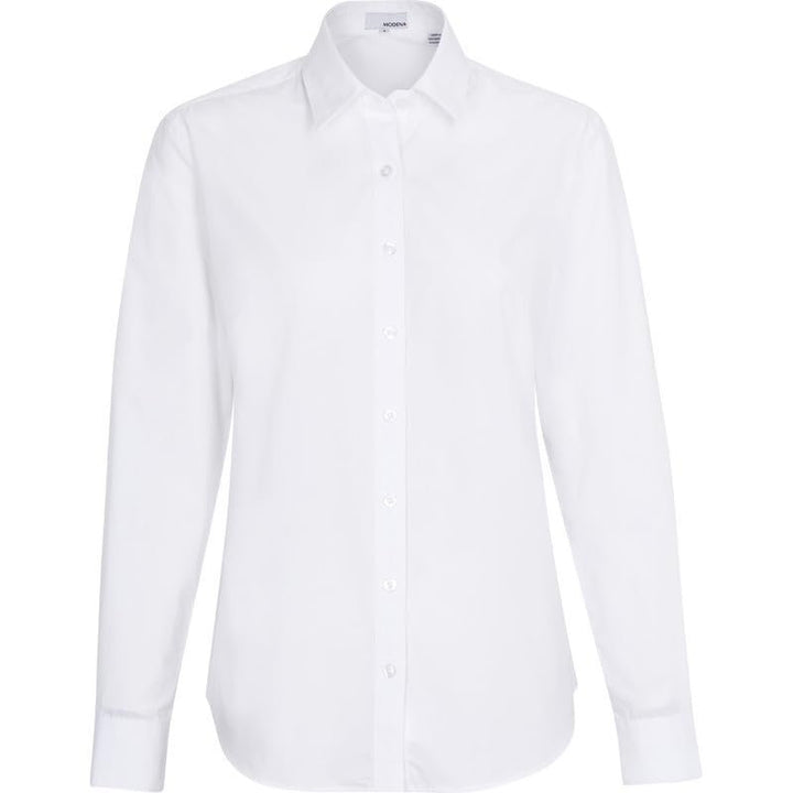 Women's Button Down Long Sleeve Poplin Dress Shirts for Work Office Business Casual Blouse Tops (Available in Plus Size)