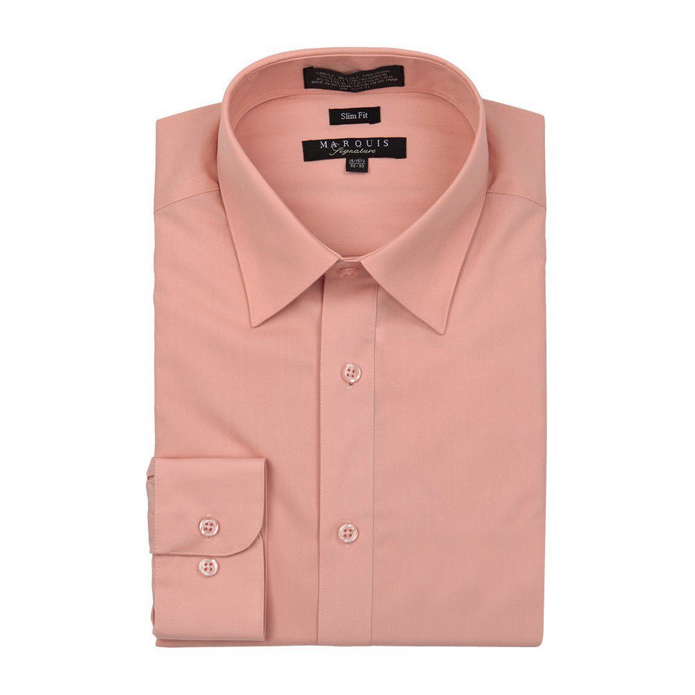Marquis Men's Basic Slim Fit Dress Shirt