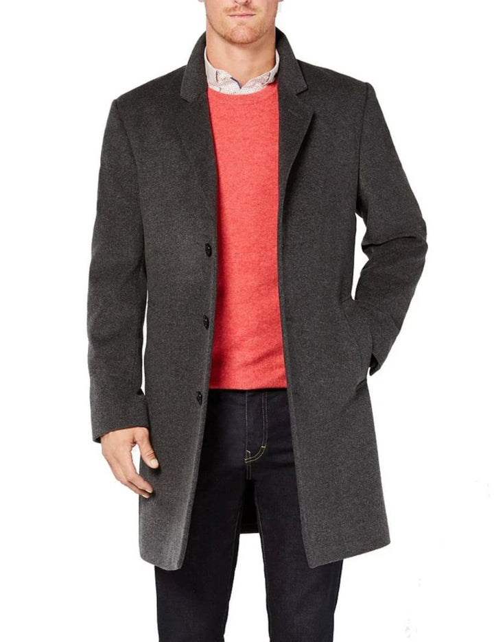 Michael Kors Men's Single Breasted Wool/Cashmere Madison Topcoat