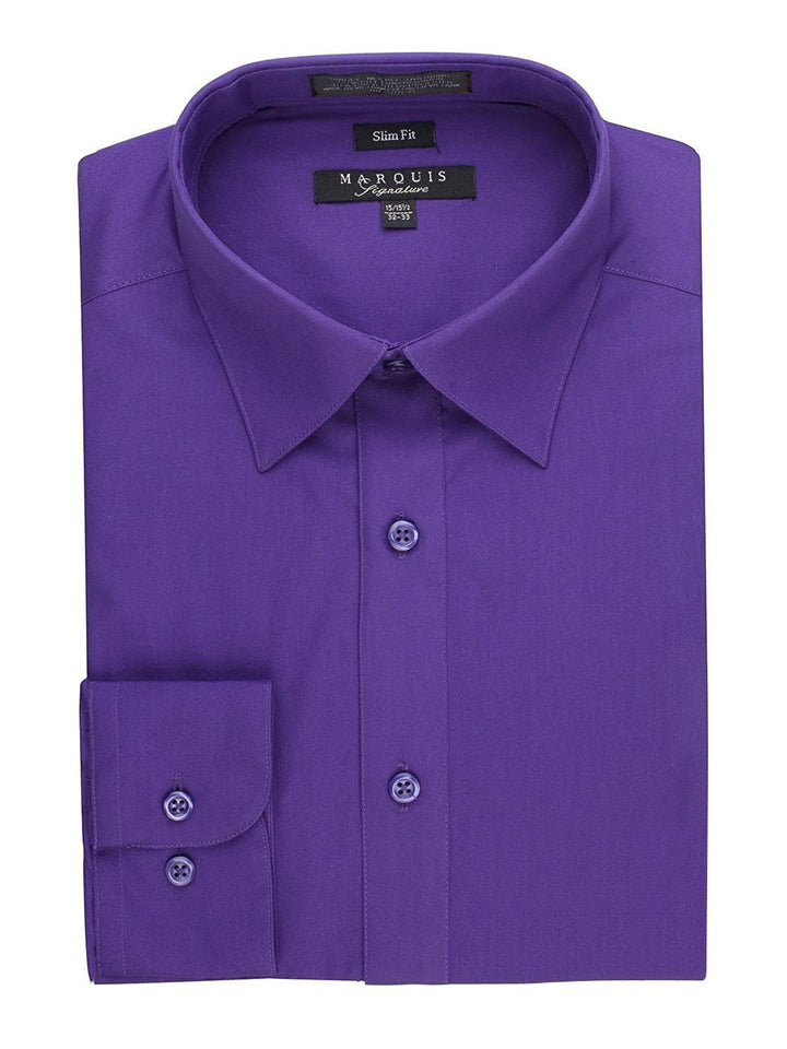 Marquis Men's Basic Slim Fit Dress Shirt