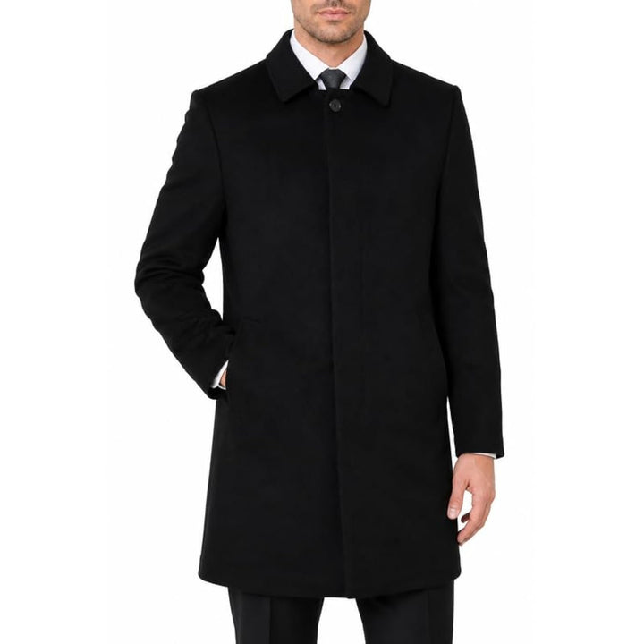 Adam Baker Men's Northfall Classic Fit Wool Blend Down Alternative Insulated Overcoat