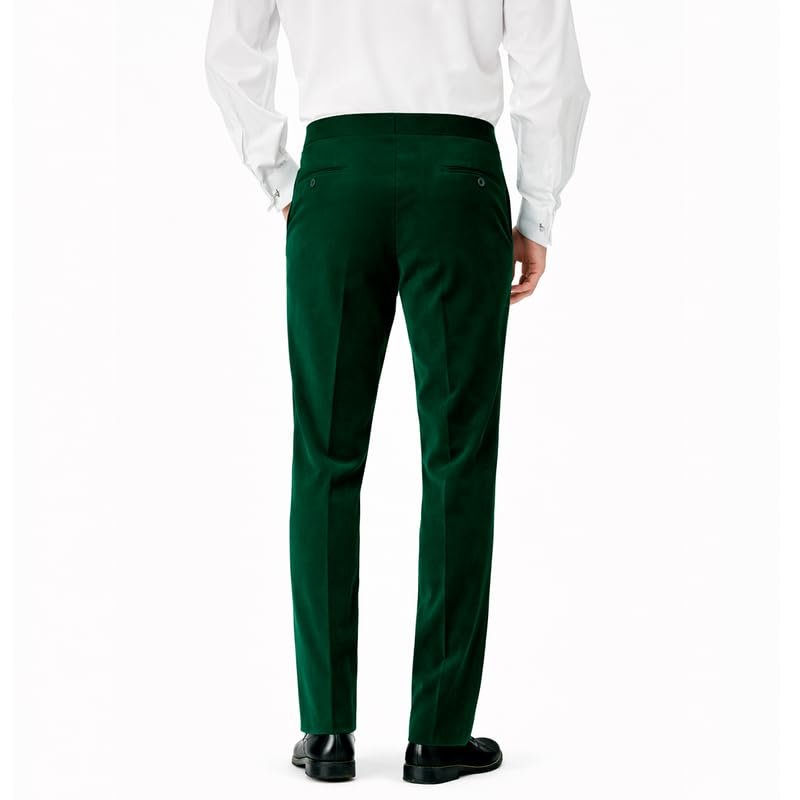Adam Baker Men's Velvet Tuxedo | Modern Fit Single Breasted Vested Three Piece Tuxedo - Colors