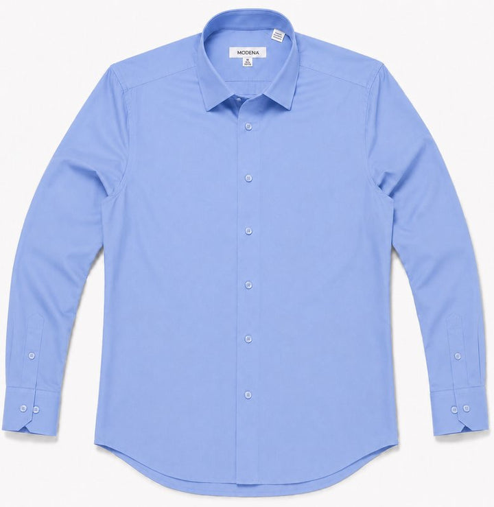 Modena Men’s Contemporary (Slim) Fit Long Sleeve Solid Dress Shirt