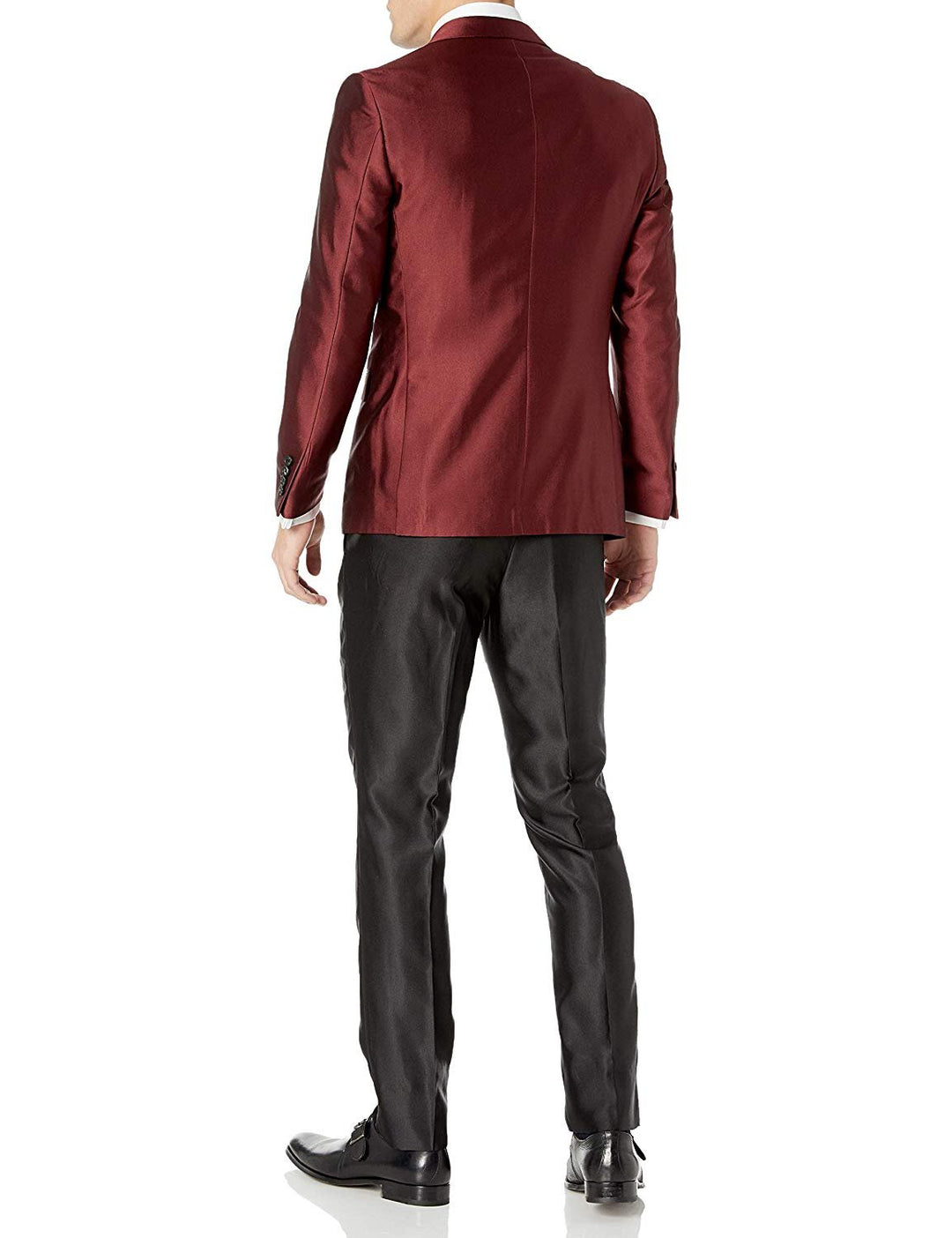 Adam Baker Mens 3-Piece Slim Fit Peak Lapel Formal Tuxedo Suit Set - Colors