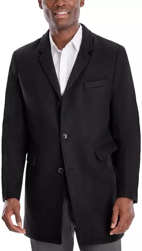 Michael Kors Men's Slim-Fit Overcoat Wool Blend Ghent Top Coat