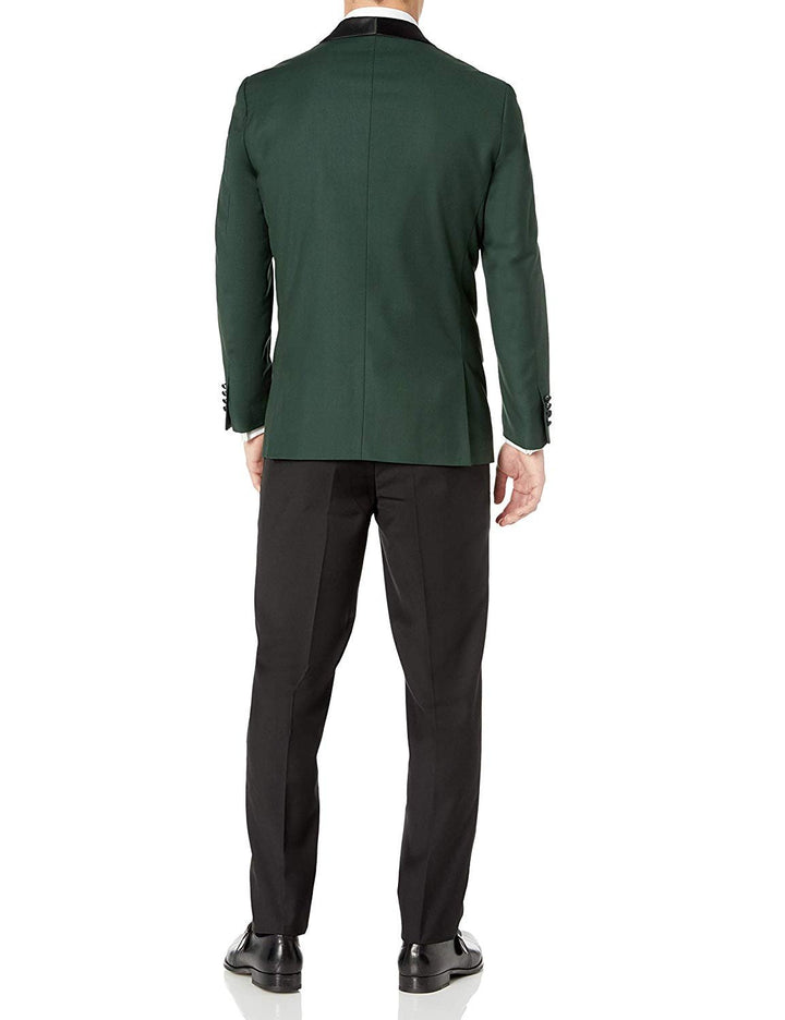 Adam Baker Men's 100% Wool Modern Fit Single Breasted Three Piece Shawl Collar Tuxedo - Colors