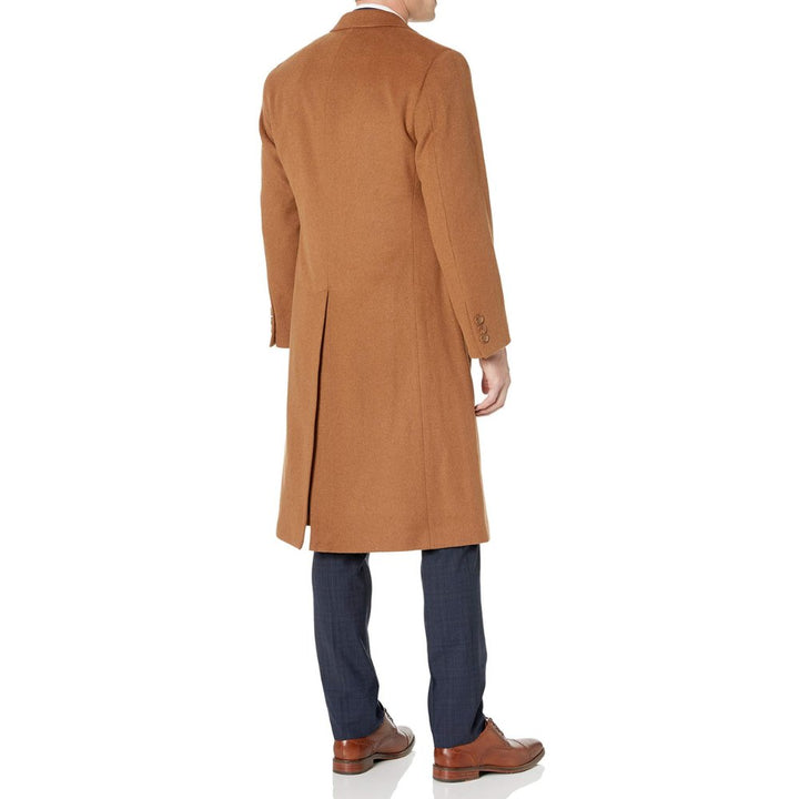 Adam Baker Men's Single Breasted Luxury Wool Full Length Topcoat - Available in Colors